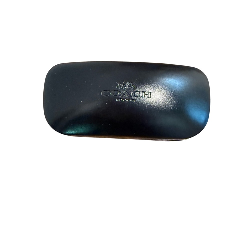 Coach New York Black Hard Shell Clamshell Eyeglass Sunglasses Case Logo